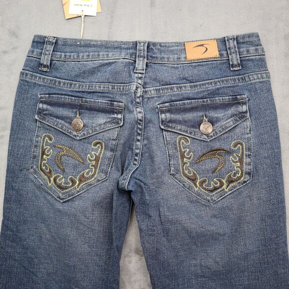 J Star Pants Womens 5 Blue Low Rise Flat Front Straight Leg Casual Jeans - Picture 15 of 16